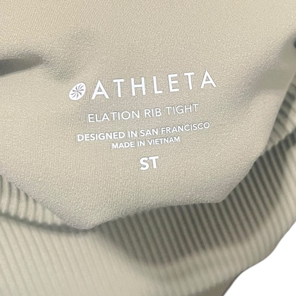 ATHLETA Elation Rib Tight Eucalyptus Olive Green Size Small Tall - Picture 10 of 10